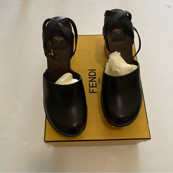 Fendi Leather Mules Clogs - Picture 15 of 15
